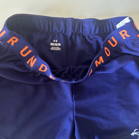 Under Armour Women's Navy and Teal Athletic Shorts - Picture 2 of 2